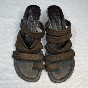 Donald J. Pliner Heels Leather Sandals Size 6.5